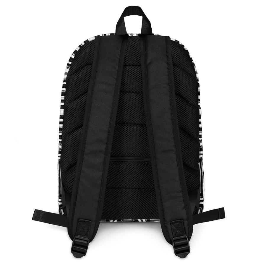 Abstract Monochrome Repeating Pattern Back Pack product image (6)