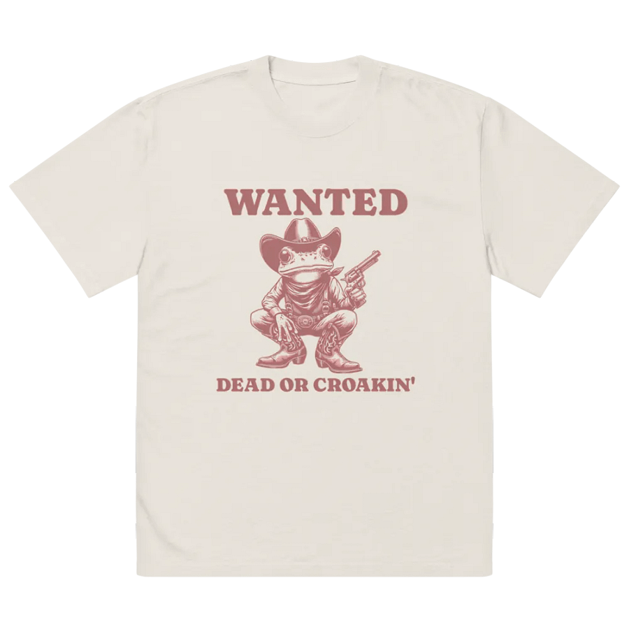 Cowboy Frog Wanted Oversized Tee product image (14)