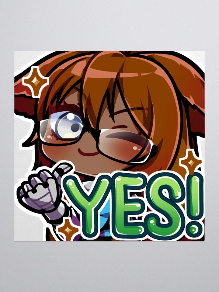 JPAG_Grey Gracidea Yes emote sticker product image (1)