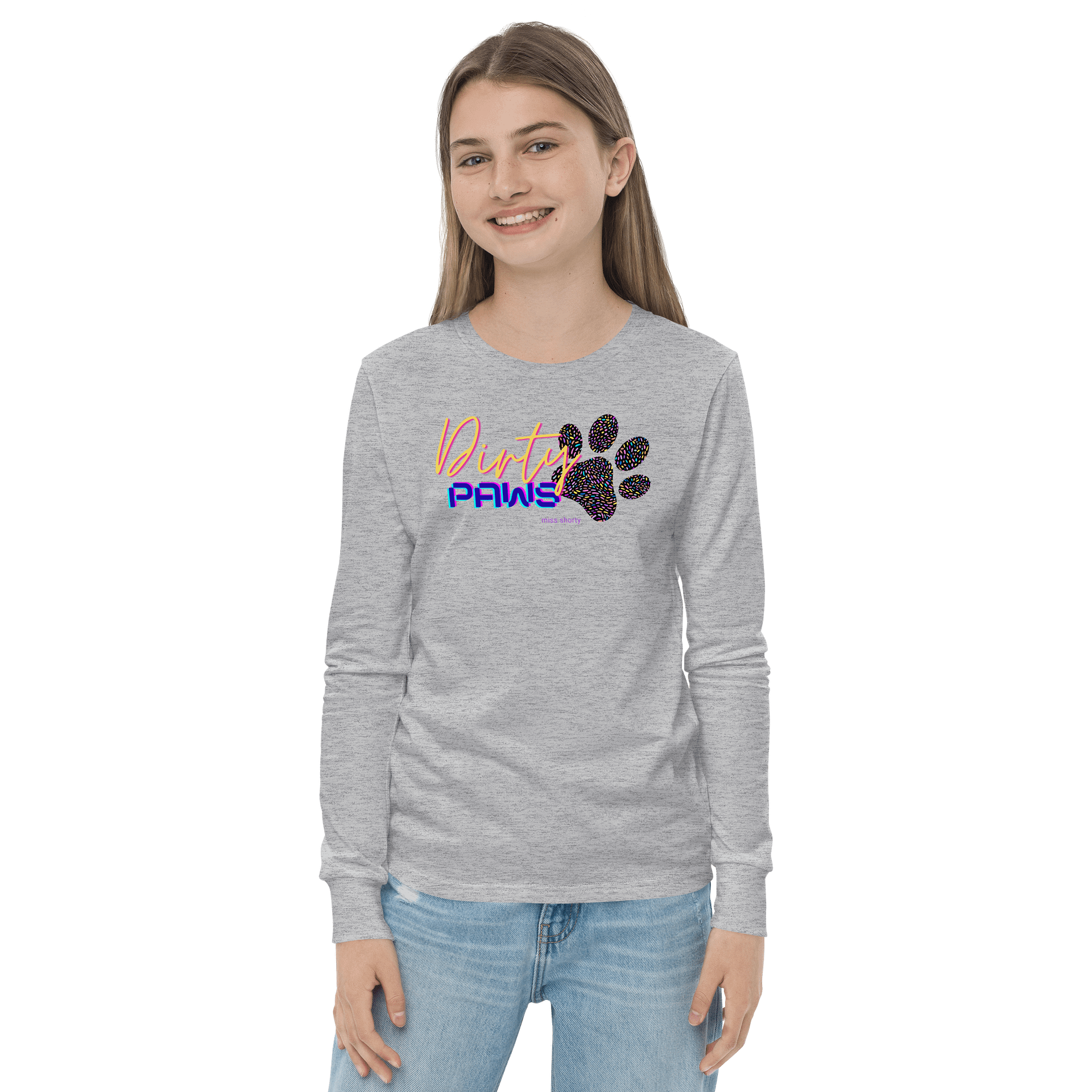 Dirty Paws Long Sleeve Tee - Blue Youth product image (2)