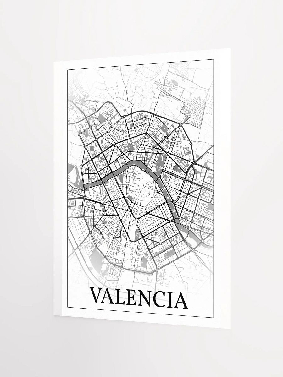 Valencia, Spain, city map print product image (9)