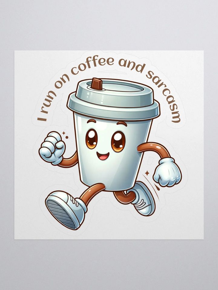 Caffeine Runner Kiss Cut Stickers product image (1)