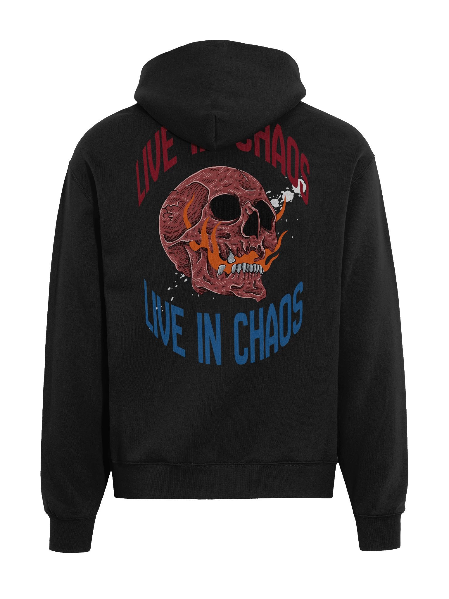 LIVE IN CHAOS - EGO Oversized Streetwear Hoodie product image (1)