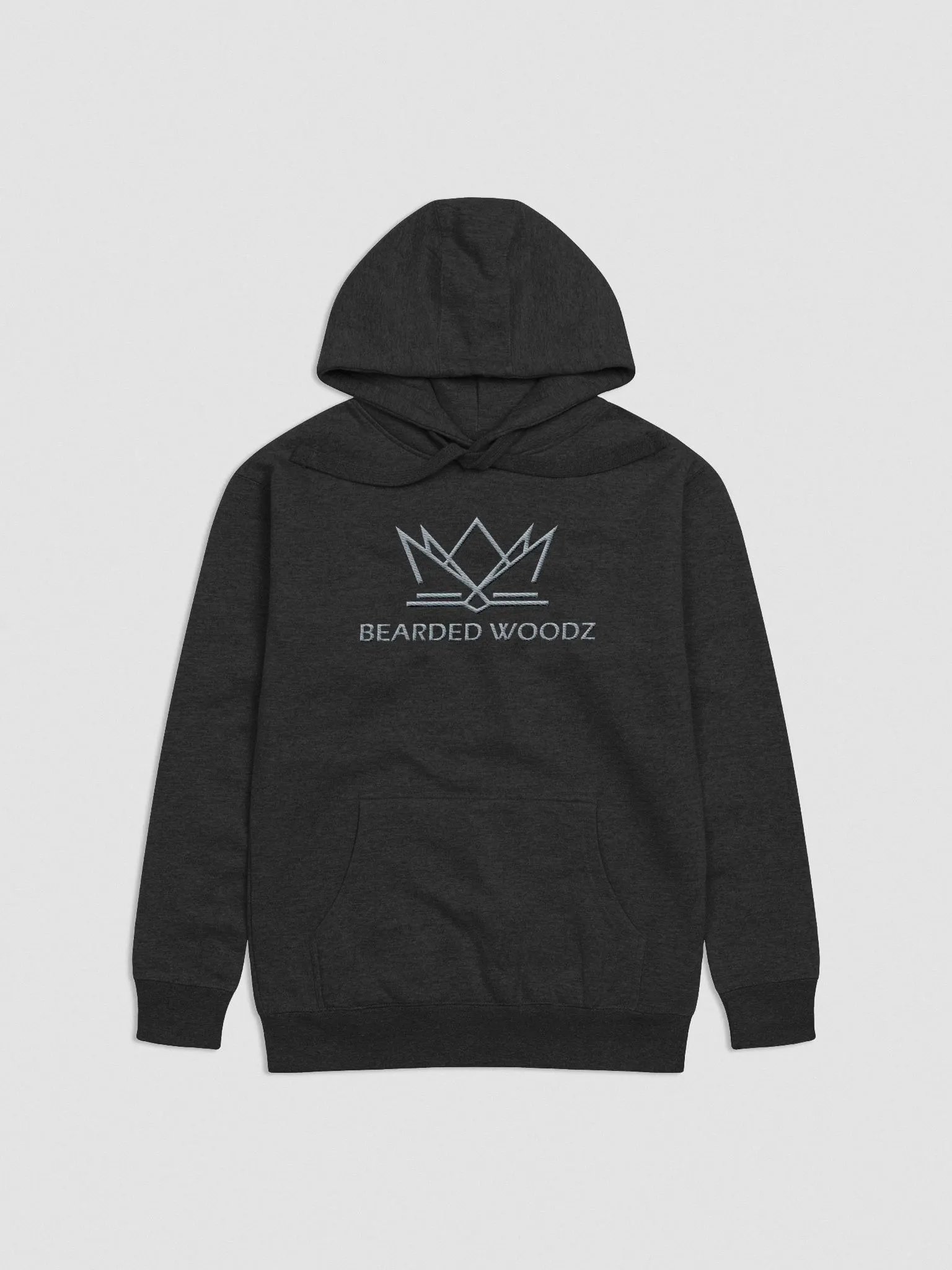 Men's Classic Bearded Woodz Hoodie (Grey Embroidery) product image (1)