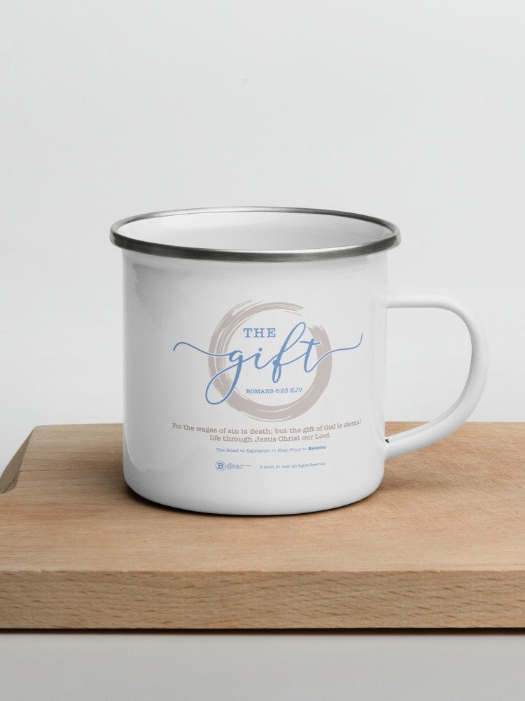Mug, The Road to Salvation, Step 4, THE GIFT/Receive, Premium Enamel Mug product image (3)