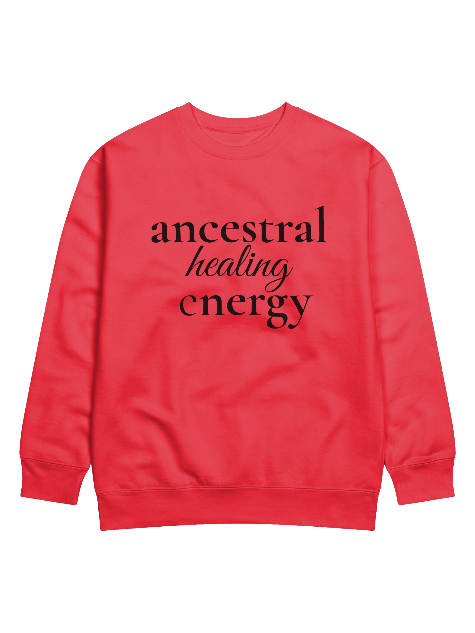 Ancestral Healing Energy — Spiritual Roots Unisex Sweater (Black Words) product image (1)