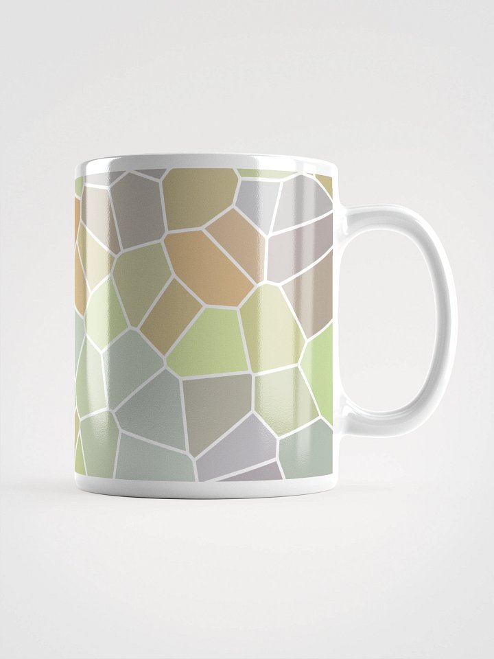 Mug Blanc Mozaïque Nube - Design Géométrique Rétro Chic - Cadeau Déco product image (1)