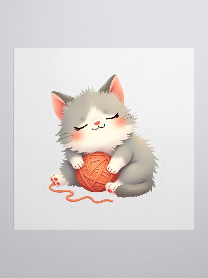 Sleeping Kitten Sticker product image (1)