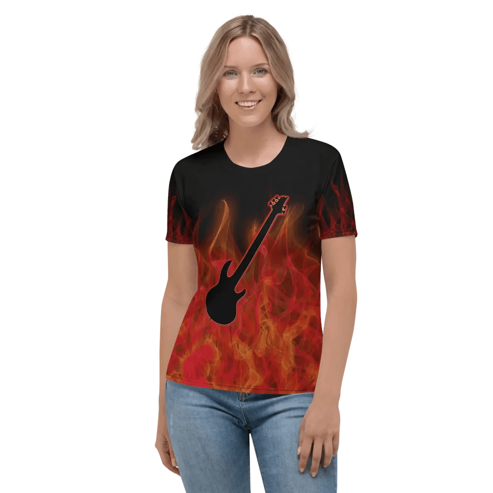 Fire and Flames and BASS Fitted T-Shirt product image (1)