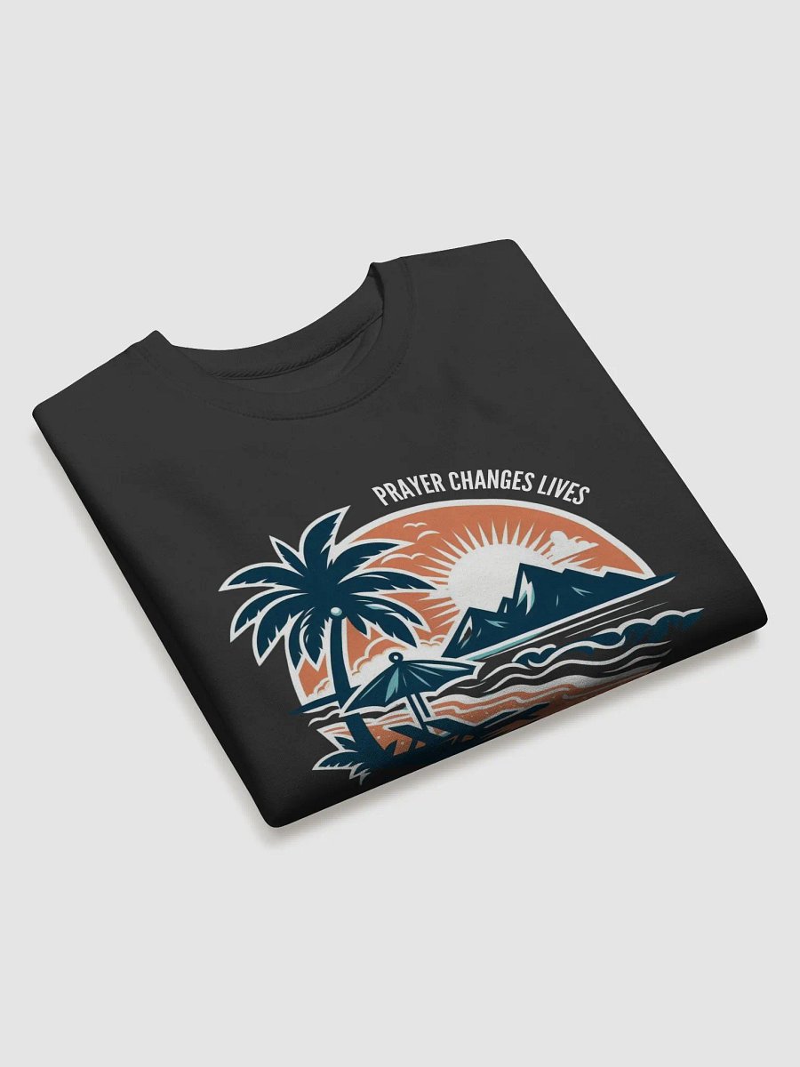 Tropical Sunset Lounge Sweatshirt | Prayer changes lives product image (4)