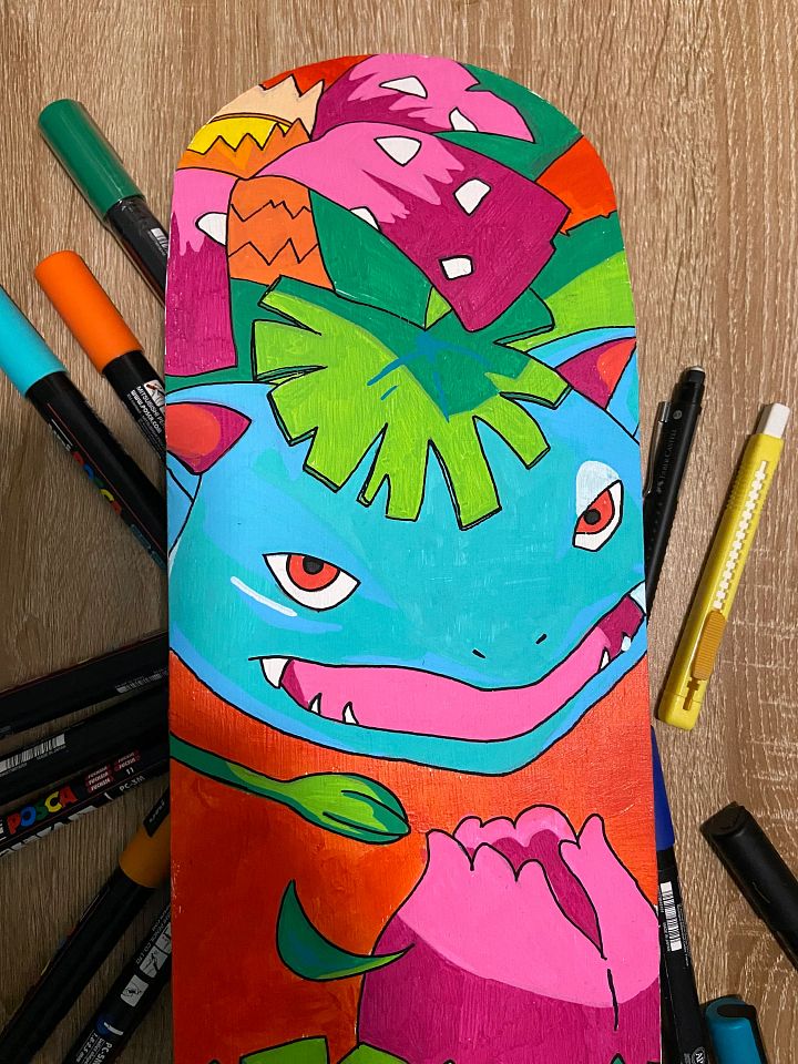 Planche skateboard décorative || Bulbizarre évolutions product image (2)