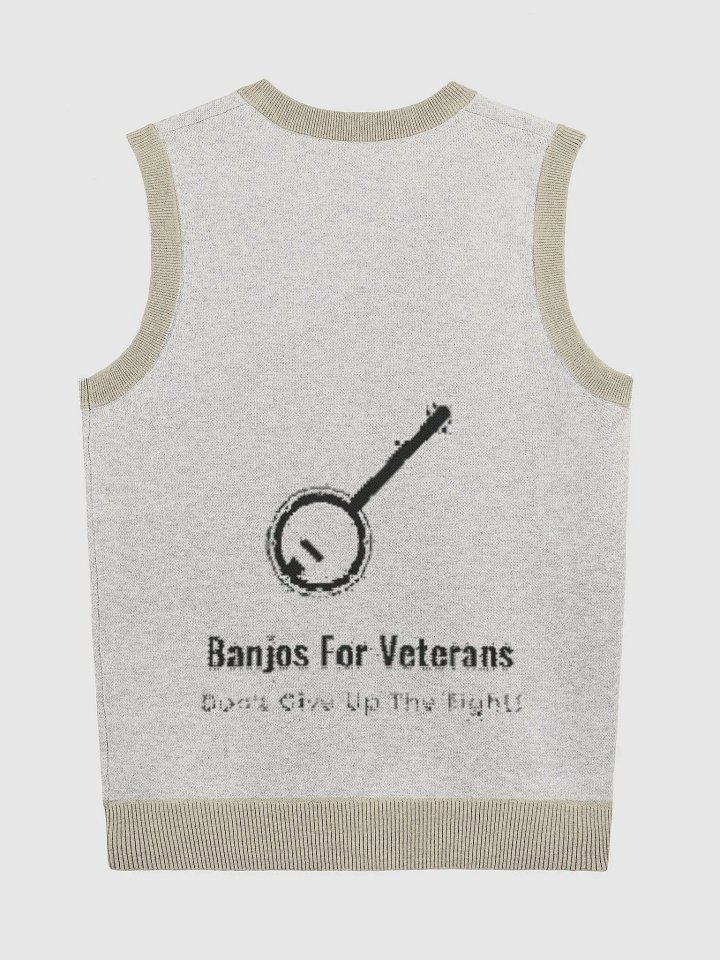Banjos For Veterans (B4V) Official Logo Knitted V-Neck Vest product image (8)