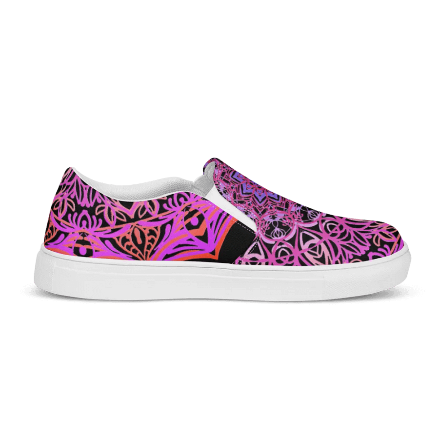 Symmetrical Serenity Mandala Canvas Shoes product image (10)
