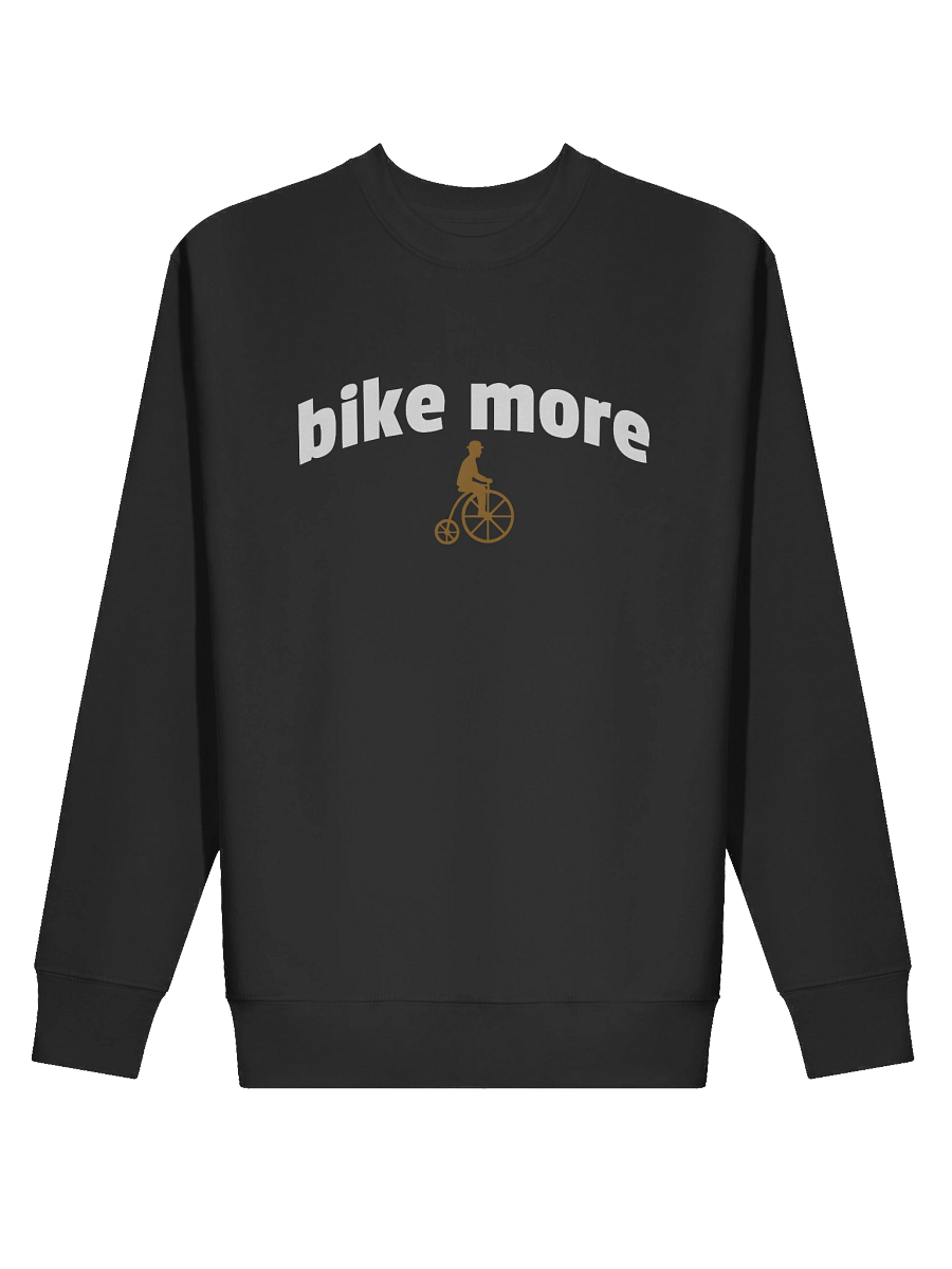 Bike More Sweatshirt with vintage penny-farthing bicycle icon product image (12)