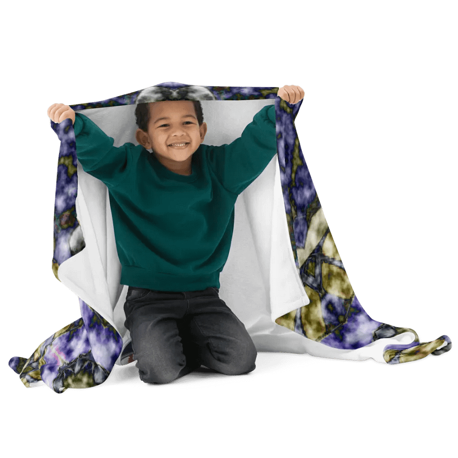 Bohemian 6 Pointed Madala Yellow and Purple/ Throw Blanket by Allcolor product image (11)