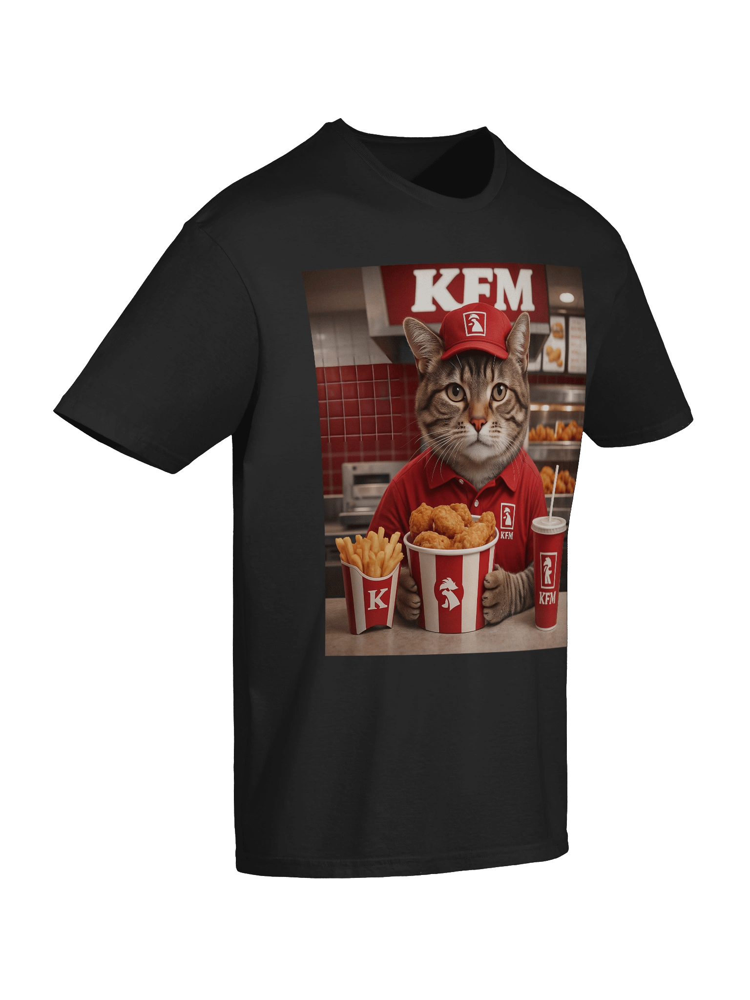 KFM Cat Fast-Food T-Shirt product image (87)