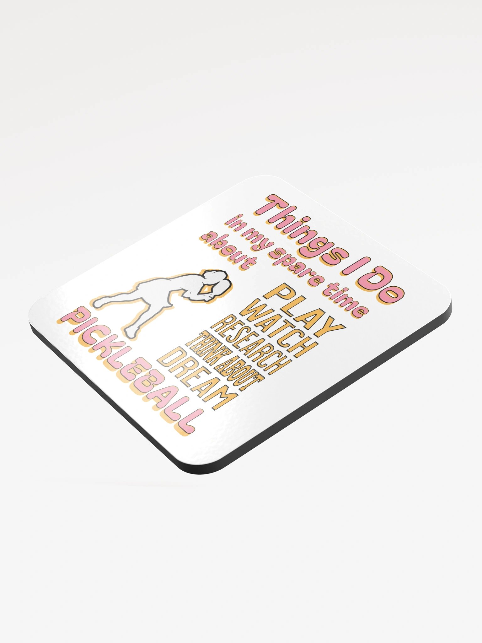 Things I Do In My Spare Time About Pickleball Passion Cork Coaster product image (4)