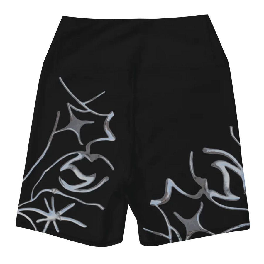 Metallic Flower Yoga Shorts product image (2)