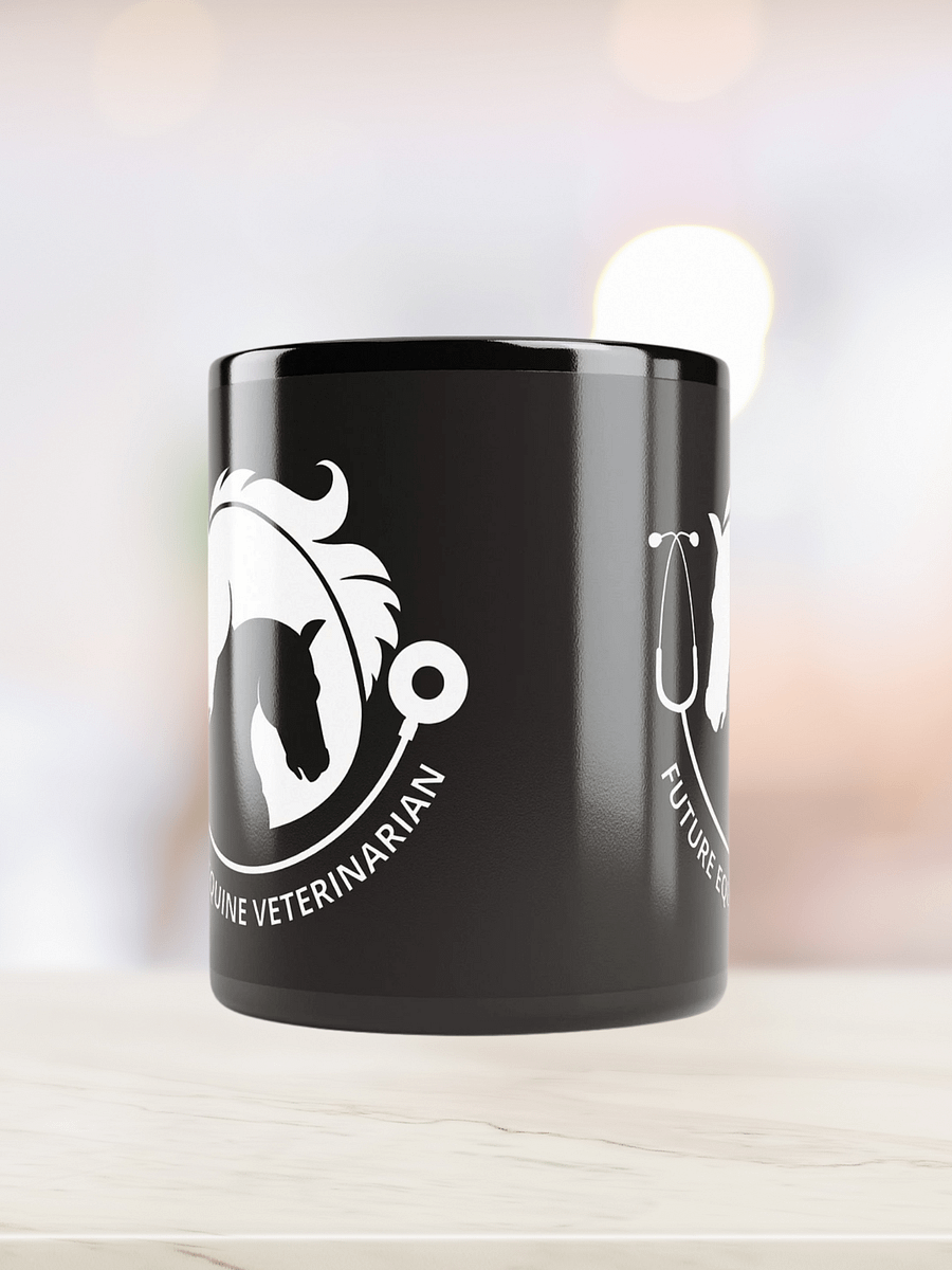 "Future equine veterinarian" black glossy mug product image (5)