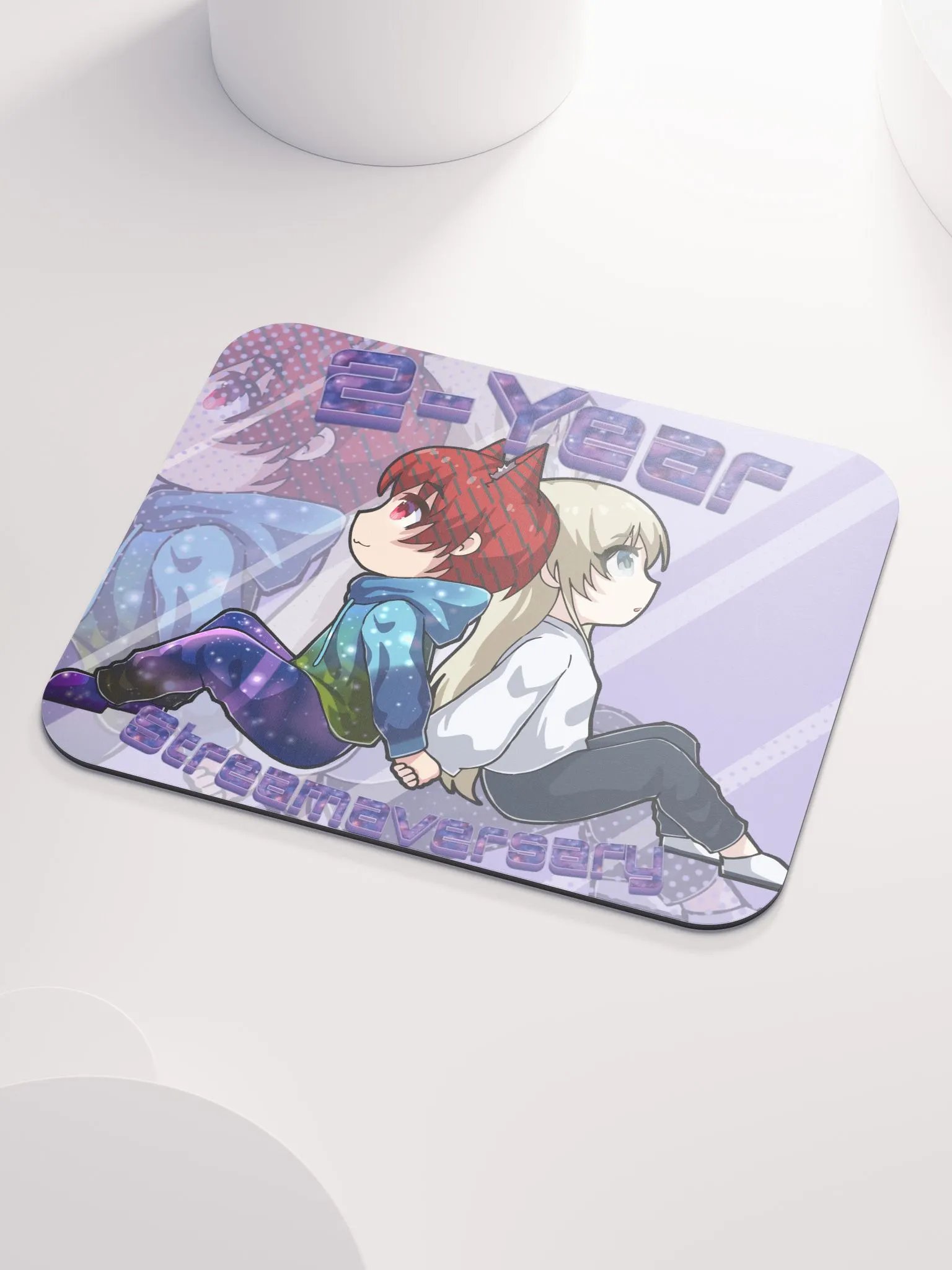 Cyn & Tanya - 2-Year Streamaversary Mouse Pad product image (3)