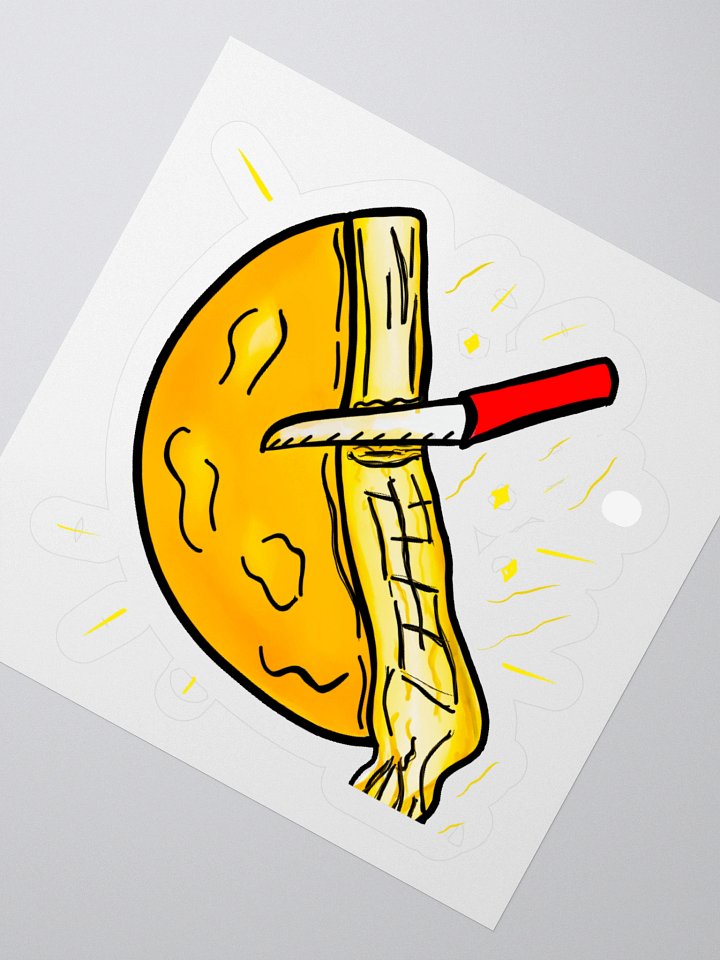 Raclette Cheese Vinyl Stickers (3" x 3") product image (2)