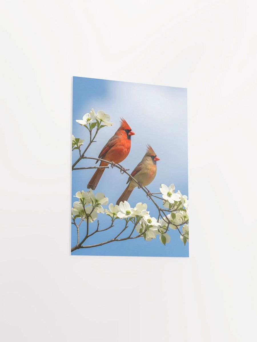 Dogwood Dreamscape: The Cardinal Courtship Poster product image (27)