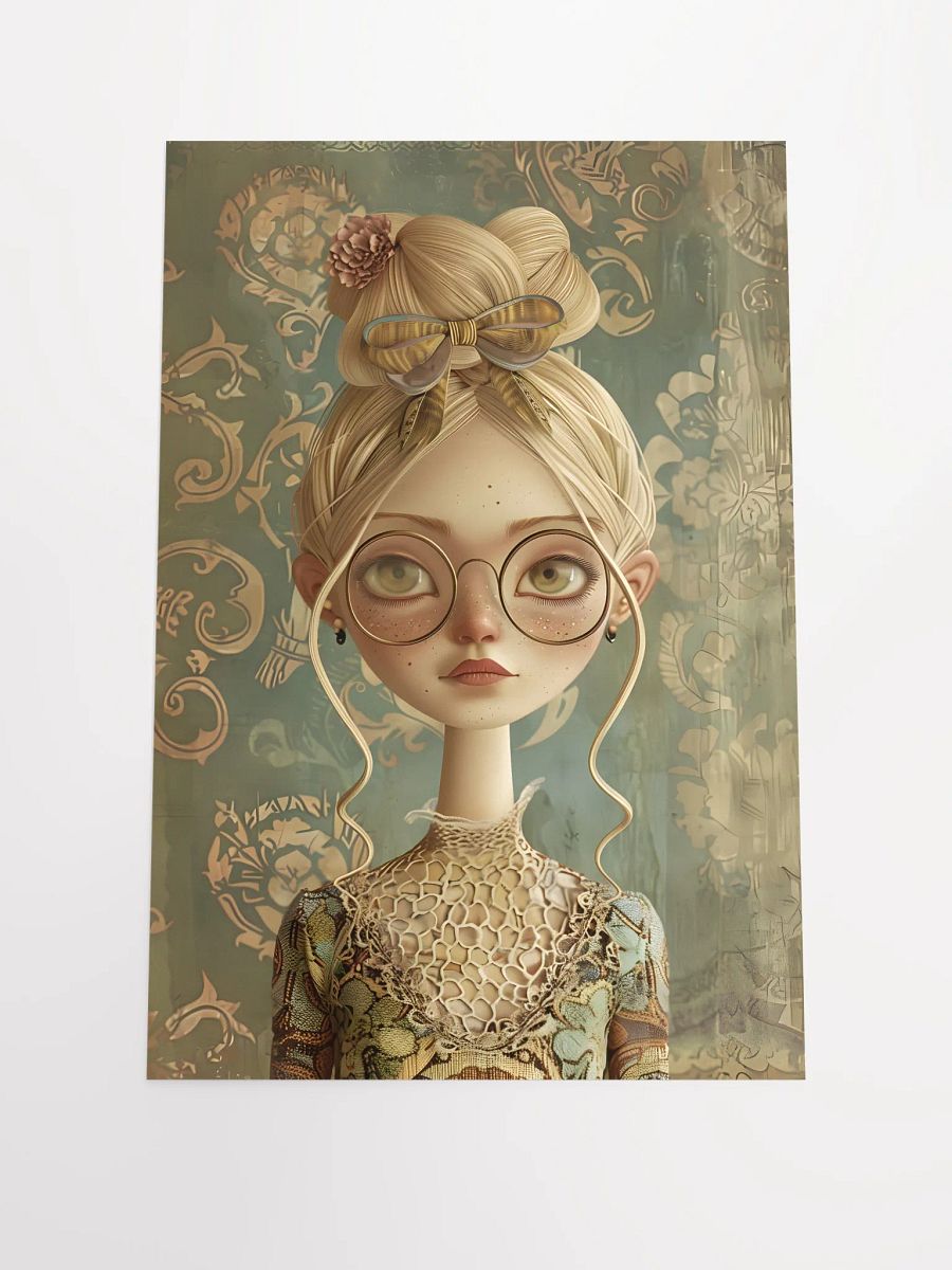 Whimsical Artistic Portrait of a Girl Wearing Glasses product image (1)