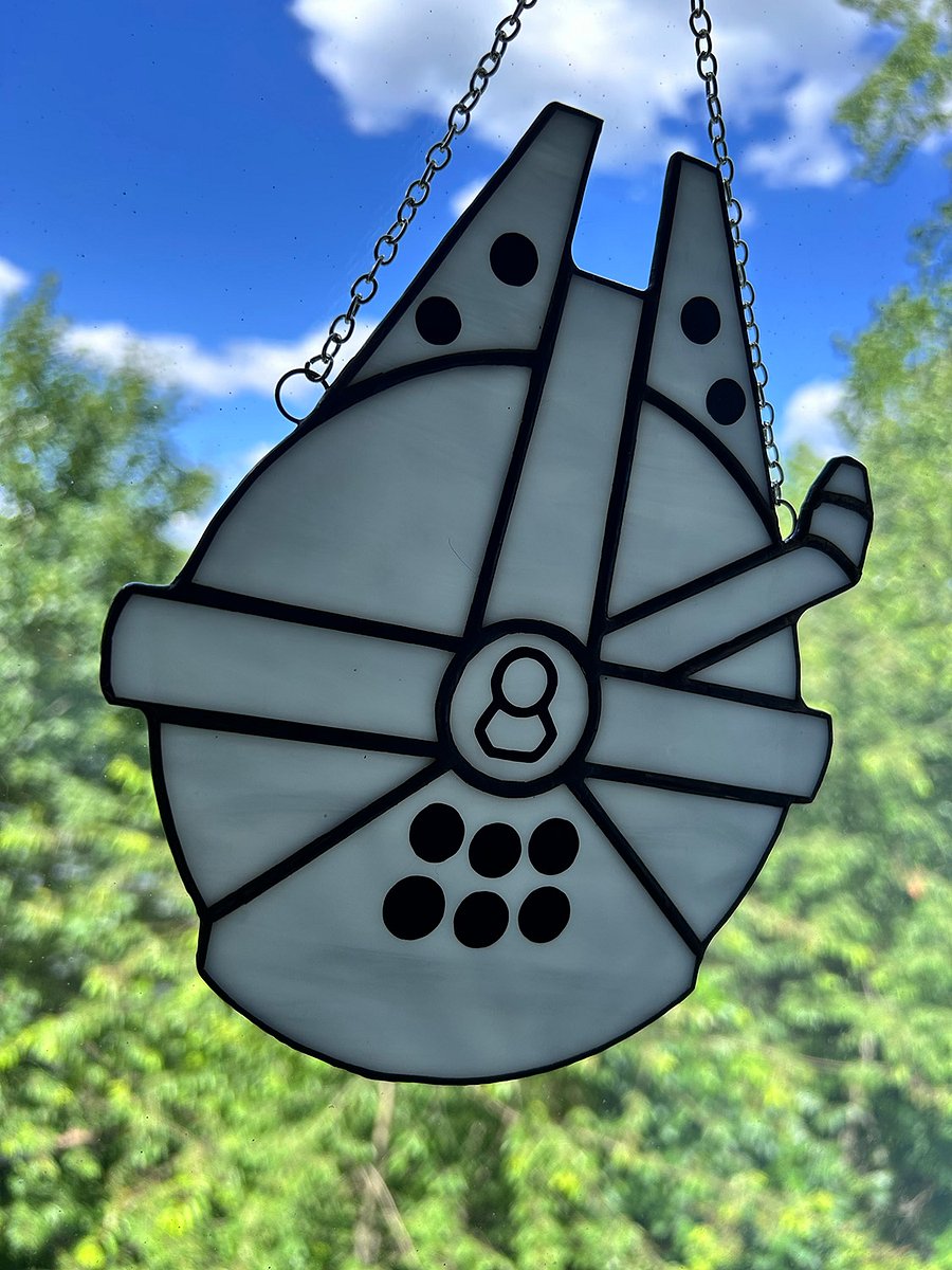 Millenium Falcon Stained Glass Suncatcher product image (6)