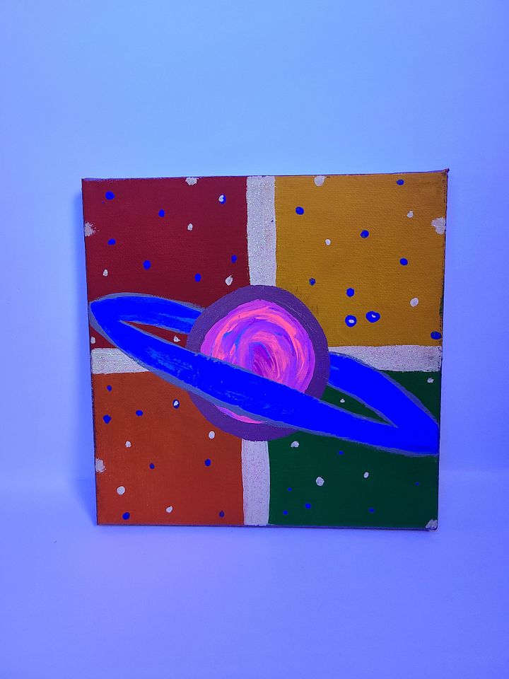 The Universe is a Playground - 8x8 painting on canvas product image (2)