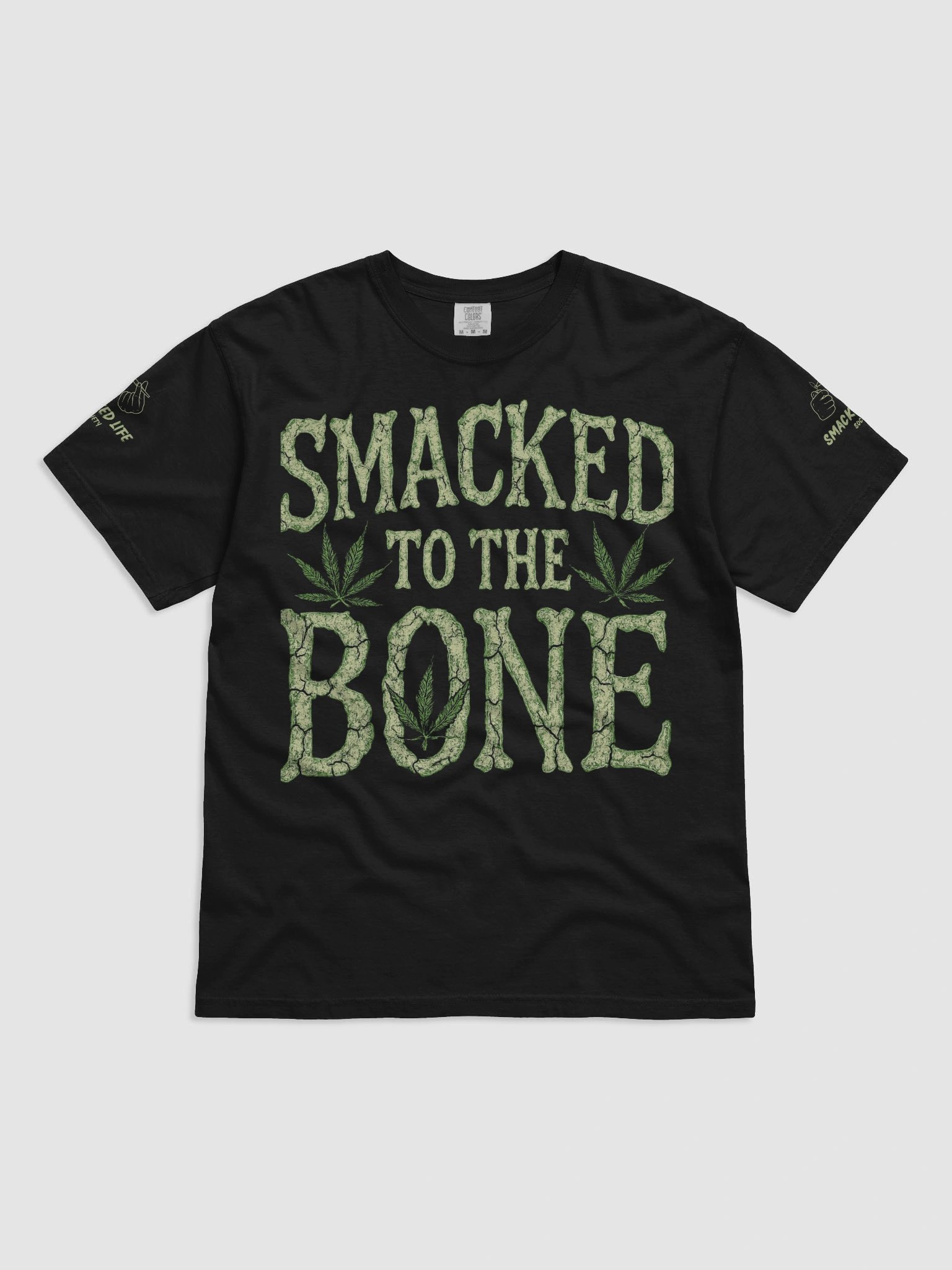 Smacked to the Bone – Halloween Skeleton Stoner Tee product image (2)