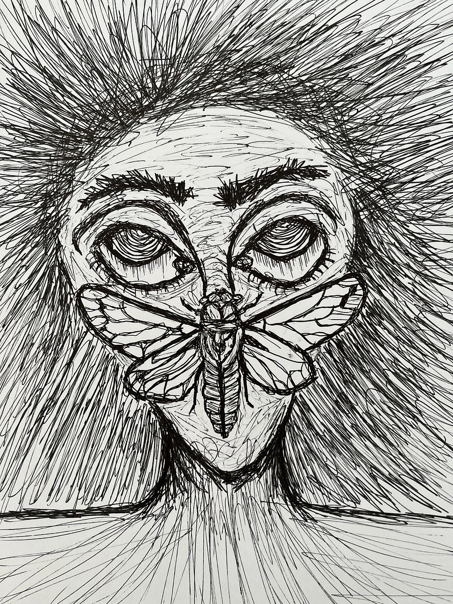 “Cicada mouth” print FRAMED product image (1)