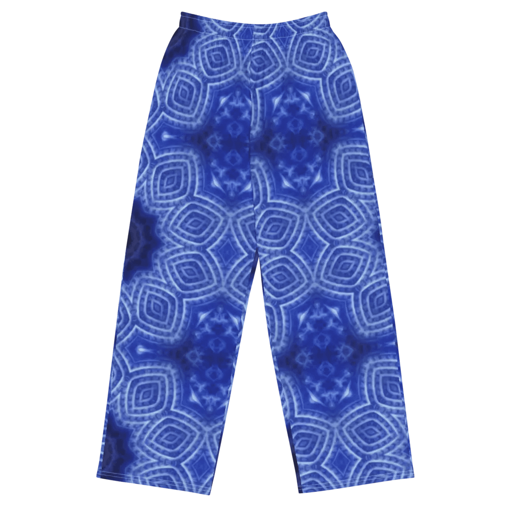 Blue and White Kaleidoscope Wideleg Pants product image (2)