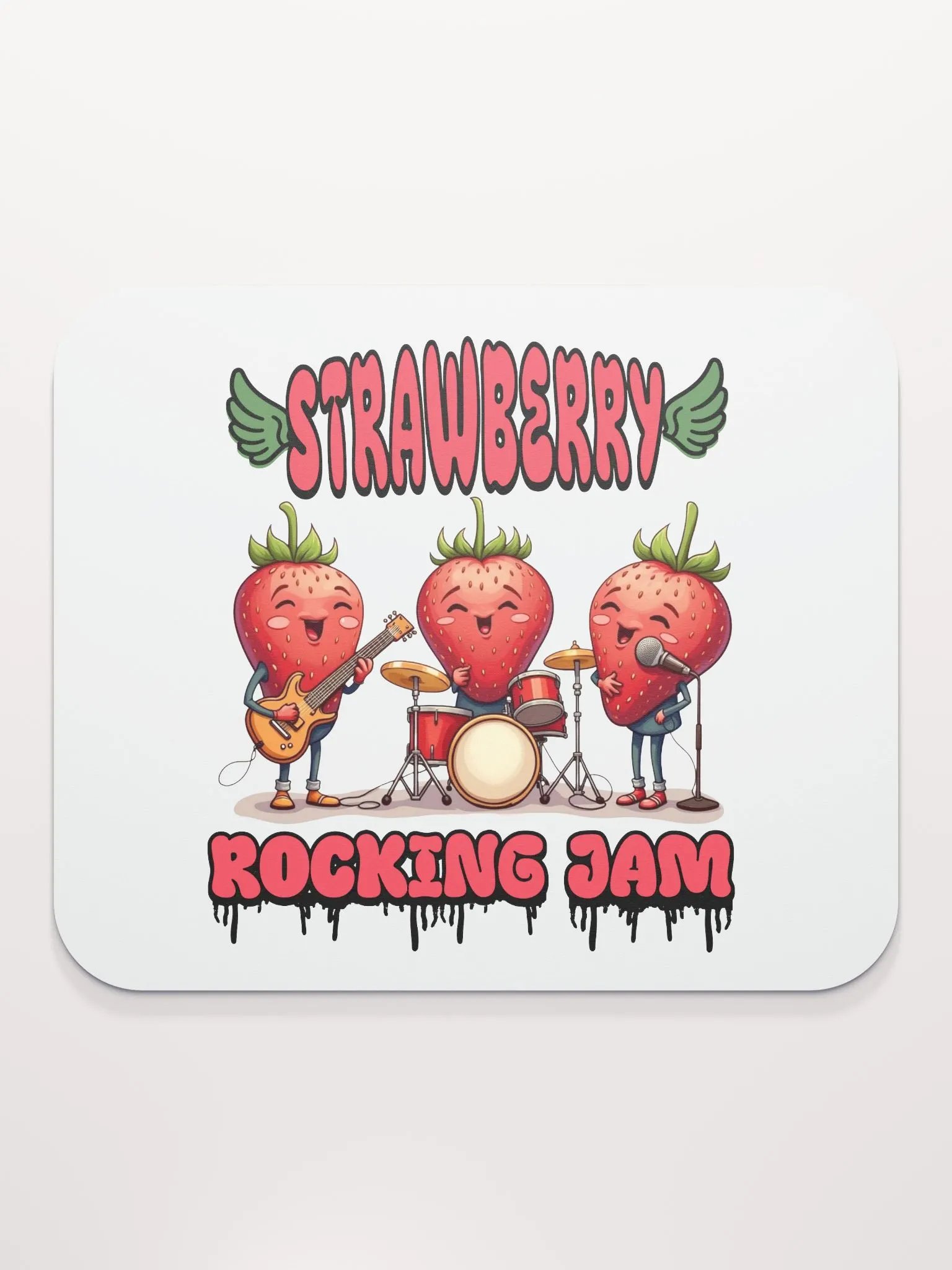 Strawberry Rocking Jam Band Mouse Pad product image (1)