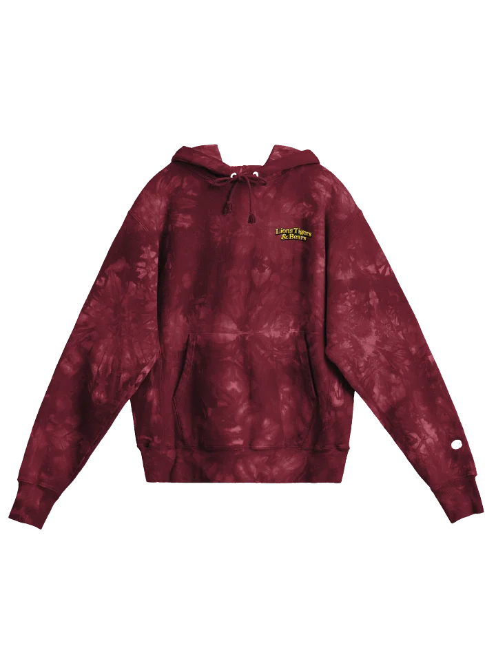 Lions Tigers & Bears Tie Dye Embroidered Hoodie product image (1)