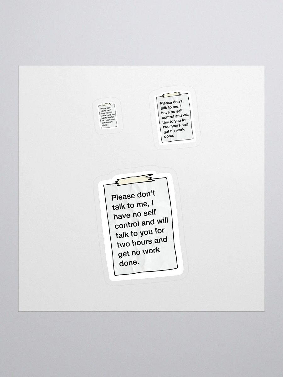 I NEED To Work Sticker product image (1)