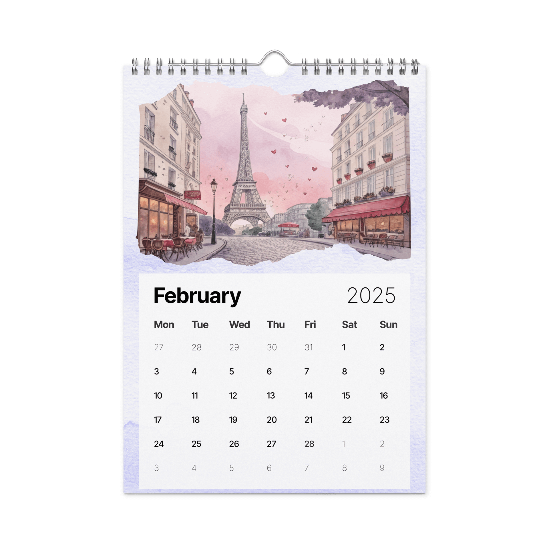 WORLD CAPITALS WATERCOLOR WALL CALENDAR 2026 product image (5)