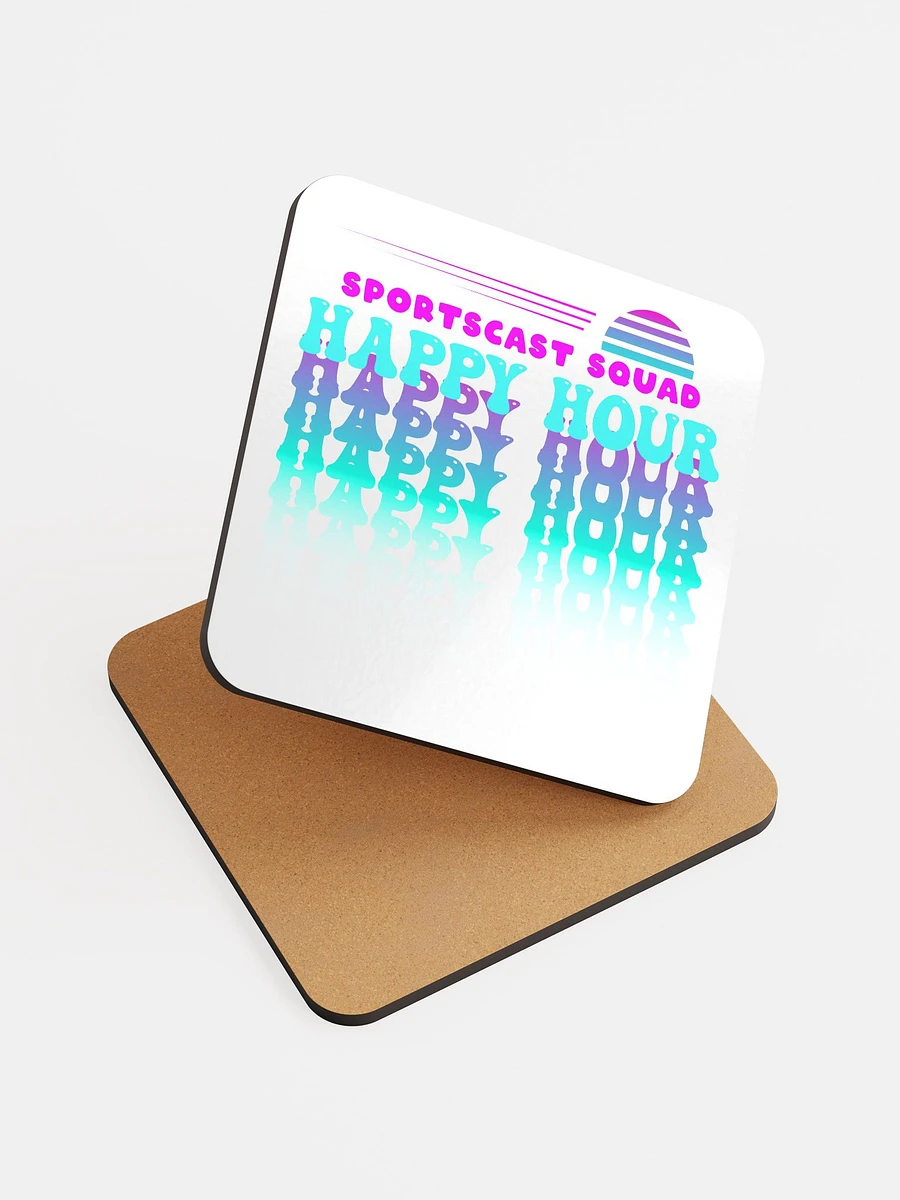 HAPPY HOUR VIBES GLOSSED CORK COASTER product image (6)