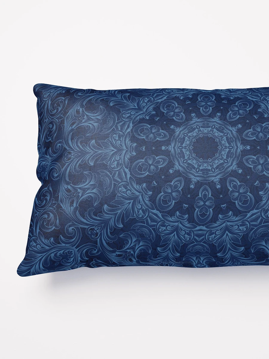 Blue Dark Flourish Throw Pillow product image (7)
