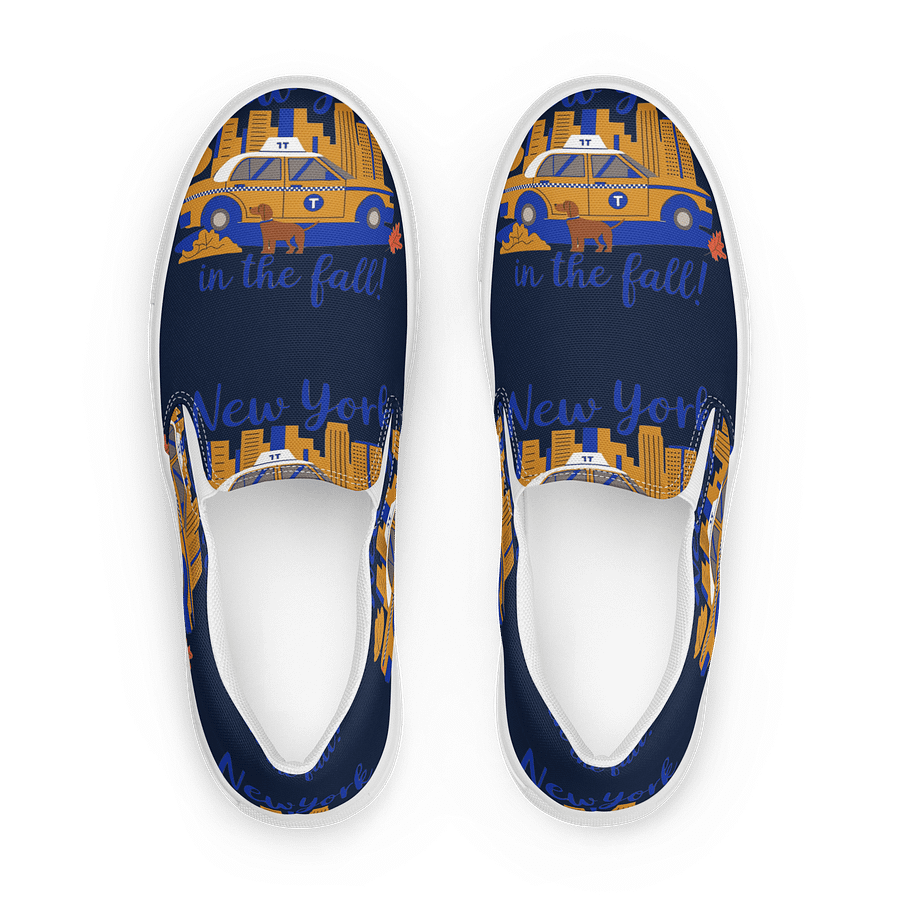 Cityscape Taxi Ride Women's Slip-On Shoes product image (1)