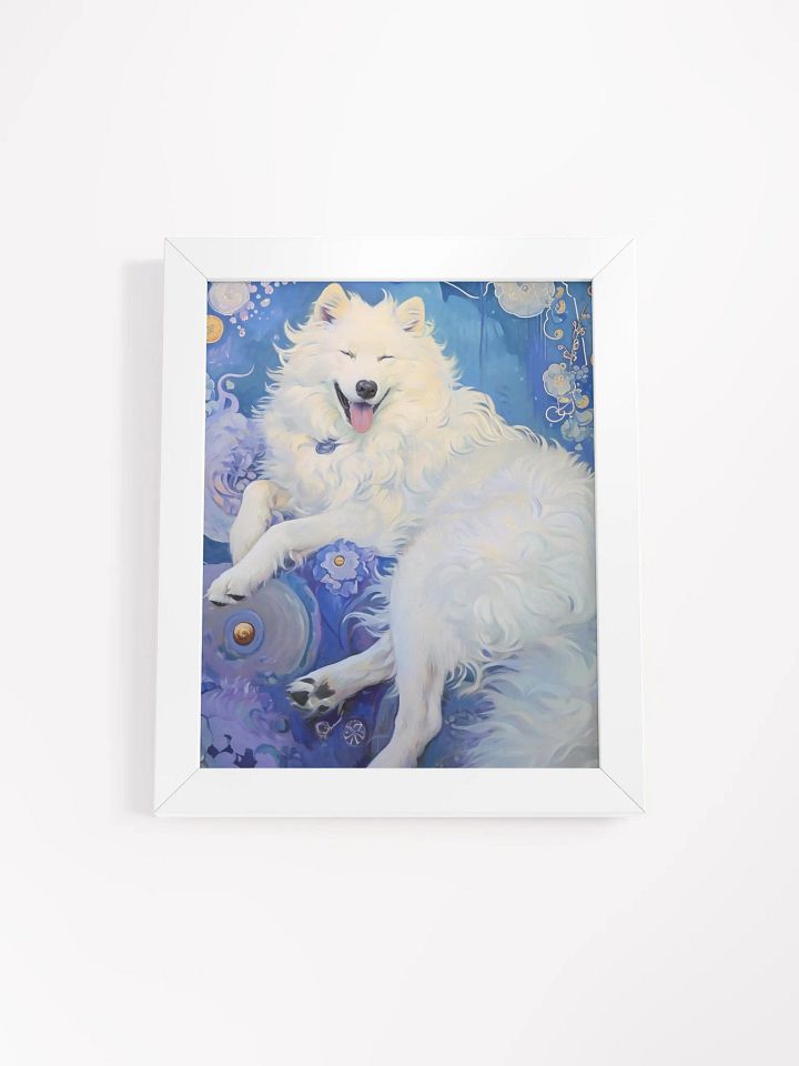 Blissful Samoyed Serenity Framed Poster product image (1)