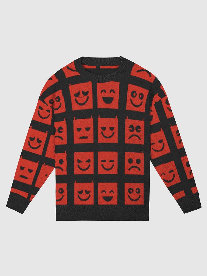 Mood Vibes Emoji Cardigan – Trendy Knit Sweater with Playful Emoji Graphics | Fun Casual Fashion for Men & Women product image (1)