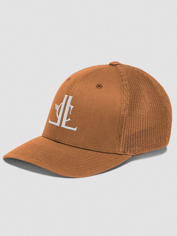 Legacy Co Official - White Logo Flexfit Mesh Back Trucker Hat product image (5)