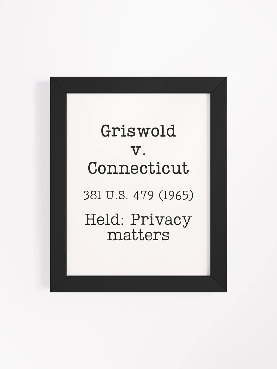 Griswold v. Connecticut "Privacy Matters" Framed Print product image (1)