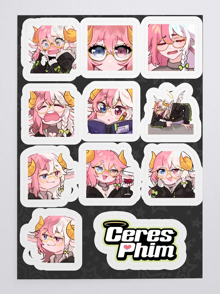CeresPhim Emotes Sticker Sheet product image (1)