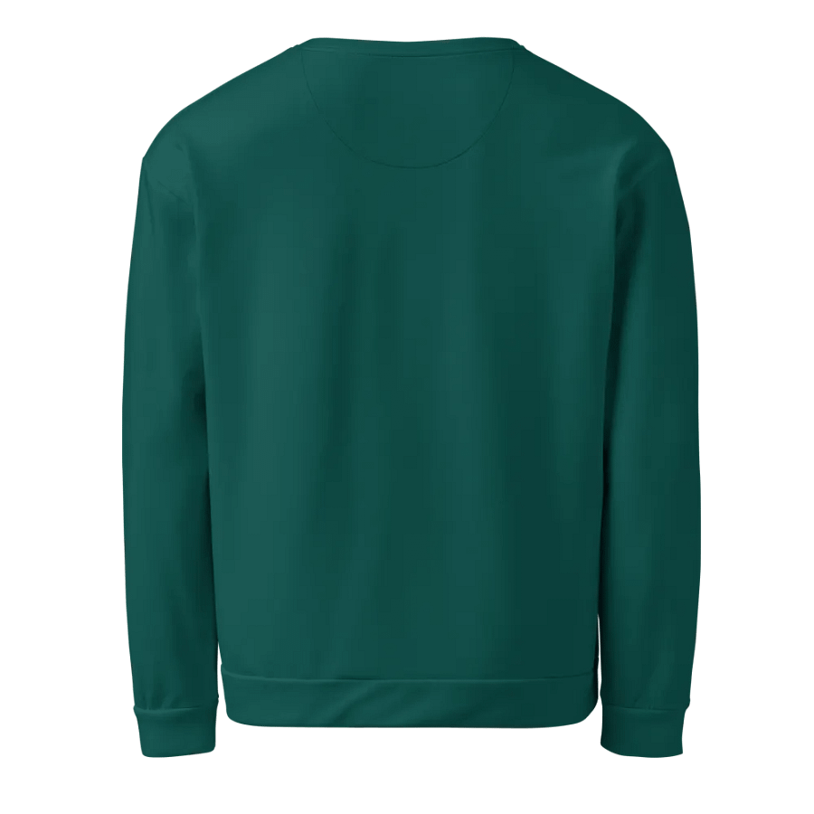 Plain Dark Green True Summer Unisex Recycled Polyester Heavyweight Premium Sweatshirt by Treasure Pie product image (2)