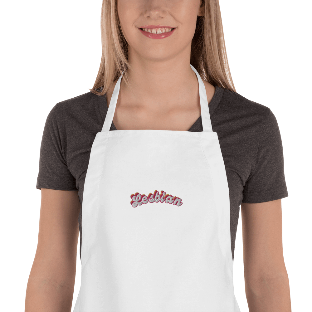 LGBTQIAP2S+ 2025, Curved Lesbian, Embroidered Apron product image (2)