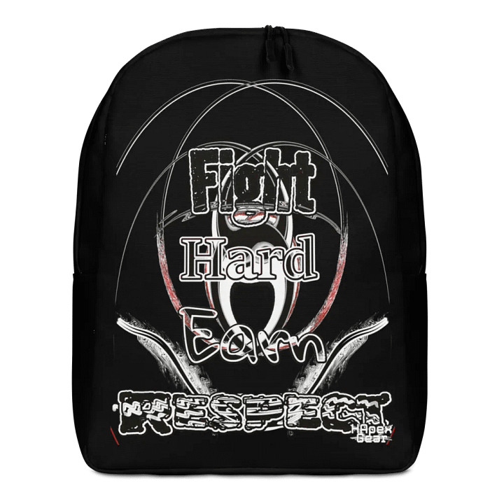 Fight Hard Earn Respect - Black - Minimalist Backpack product image (1)