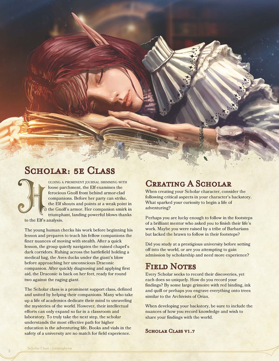 Scholar 5E Class (PDF) product image (3)