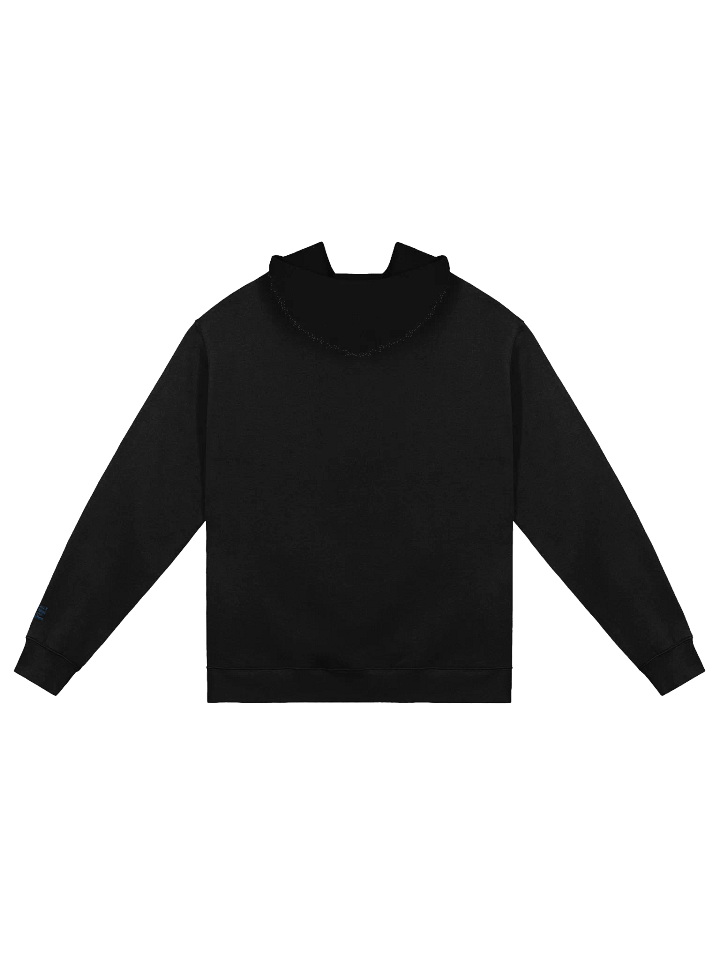 simple heavy weighted black hoodie product image (2)