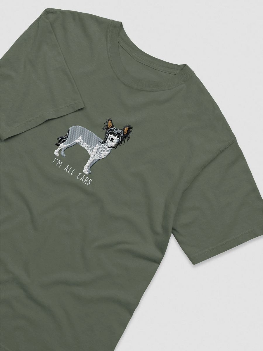 I'm All Ears T-Shirt(Embroidered) of a Chinese Crested Dog(Black) product image (27)